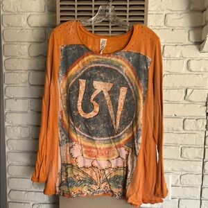 Magnolia Pearl Orange Graphic Blouse